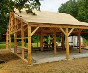 Heritage Post and Beam Country Barn Garage Construction