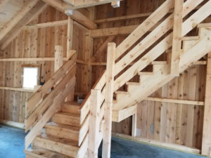 Heritage Post and Beam Barn Interior Construction