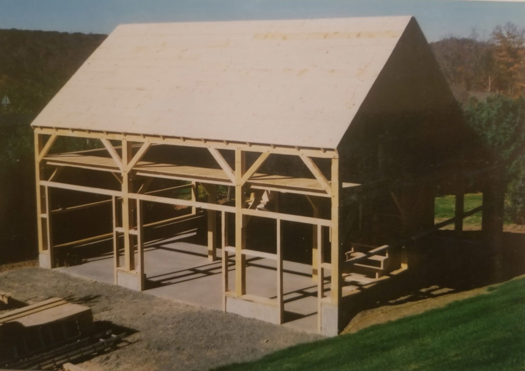Heritage Post and Beam Country Barn Construction